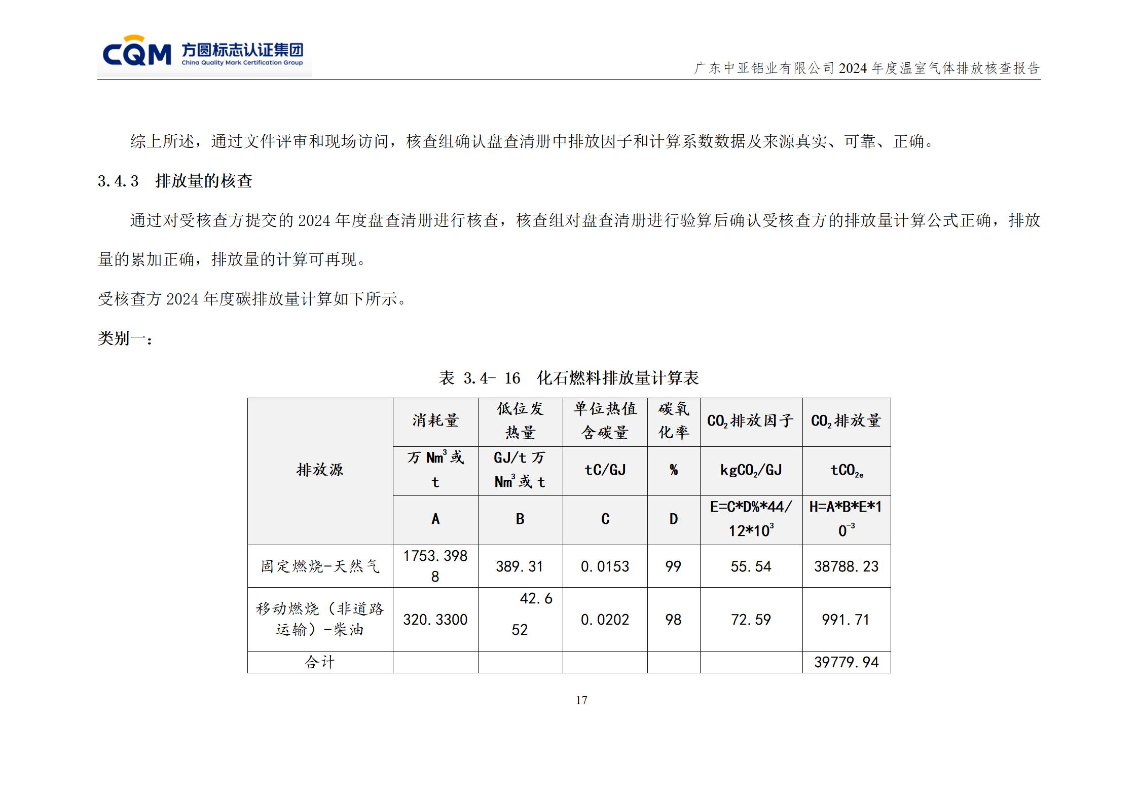 广东中亚铝业有限公司温室气体核查报告-ISO14064 - 终稿(图21)